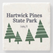 Hartwick Pines Staat Park Stone Untersetzer (Vorderseite)