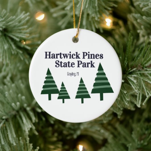 Hartwick Pines Staat Park Weihnachtsbaum Keramik Ornament (Baum)
