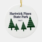 Hartwick Pines Staat Park Weihnachtsbaum Keramik Ornament (Vorne)