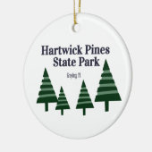 Hartwick Pines Staat Park Weihnachtsbaum Keramik Ornament (Links)