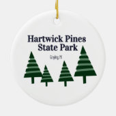 Hartwick Pines Staat Park Weihnachtsbaum Keramik Ornament (Hinten)