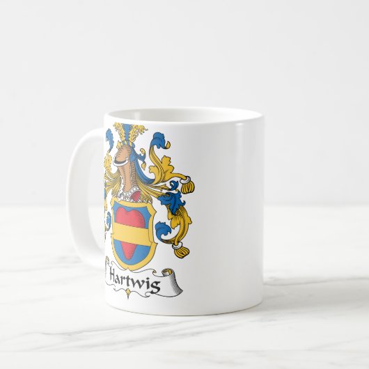 Hartwig-Familienwappen Kaffeetasse (Vorderseite Links)