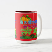 Haru no ha hellrot zweifarbige tasse (VorderseiteRechts)