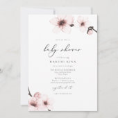 HARUMI Elegant Sakura Cherry Blossom Babydusche Einladung (Vorderseite)