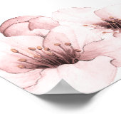 HARUMI Sakura Cherry Blossom Wedding Willkommen Poster (Ecke)