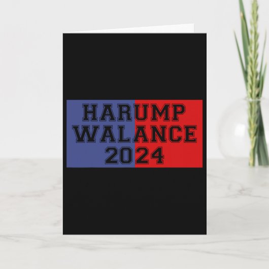 Harump Walance 2024 Shirt Harris Trump Wheimer Van Karte (Vorderseite)