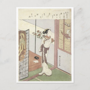 Harunobu Returning Sails in Shinagawa 1764 Art Postkarte
