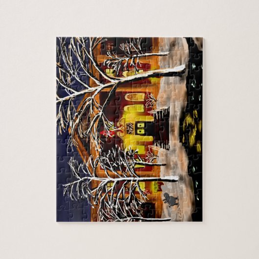 Harvard im Schnee Puzzle (Vertikal)