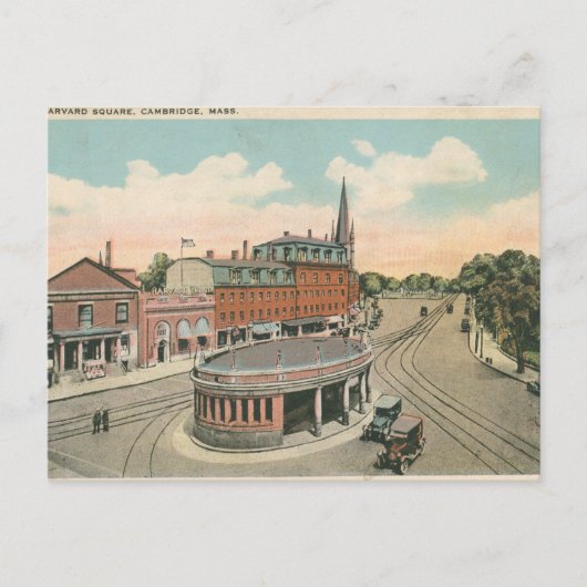 Harvard Square, Postkarte der 1920er Jahre (Vorderseite)