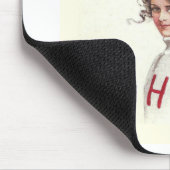 Harvard-Studentin im Winter mit Stechpalmenzweig Mousepad (Ecke)