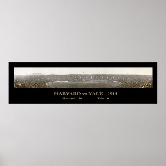 Harvard Yale Football Foto 1914 Poster (Vorne)