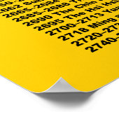 Harvard-Yenching-Klassifizierungssystem Gelb Poster (Ecke)