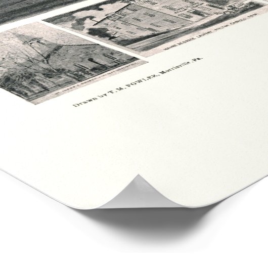 Harve de Grace, MD Panoramic Map - 1907 Poster (Ecke)