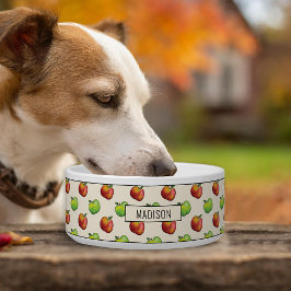 Harvest Autumn Apple Fruits Red And Green Pattern Napf