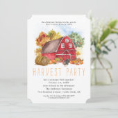 Harvest Barn Erntedank Dinner Party Einladung (Stehend Vorderseite)
