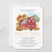 Harvest Barn Erntedank Dinner Party Einladung (Vorderseite)