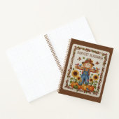 Harvest Blessings Embroidered Scarecrow Journal Notizblock (Innenseite)