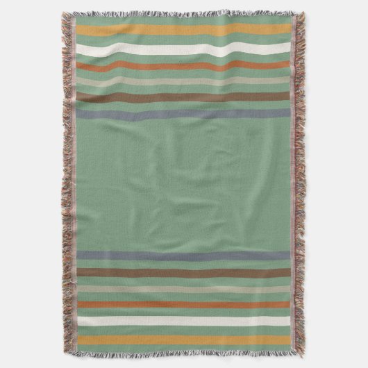 Harvest Blessings Striped Throw Blanket | Autumn Decke (Vorderseite Vertikal)