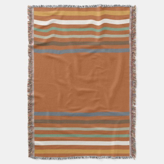 Harvest Blessings Striped Throw Blanket | Autumn Decke (Vorderseite Vertikal)