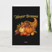 Harvest Blessings Thanksgiving Card Karte (Rückseite)