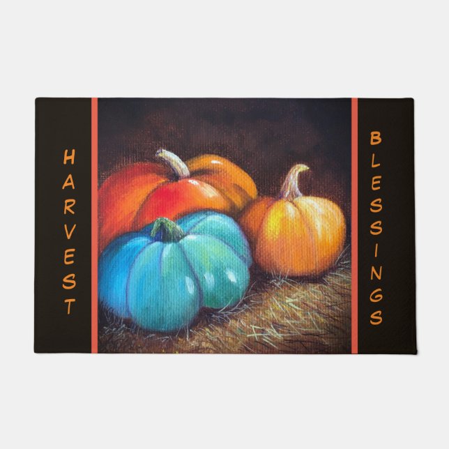 Harvest Blessings Thanksgiving Door Mat Fußmatte (Vorderseite)