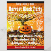 Harvest Block Party Event oder Fall Event-Flyer Flyer (Vorne)