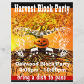 Harvest Block Party Event oder Fall Event-Flyer Flyer (Hinten)