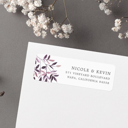 Harvest Blush | Aquarellfolien-Rücksendeadresse