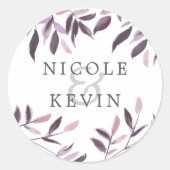 Harvest Blush | Hochzeitswasser für Wasserfarben Runder Aufkleber (Vorderseite)