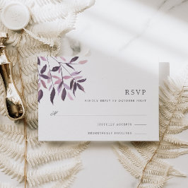 Harvest Blush | Watercolor Foliage RSVP Card