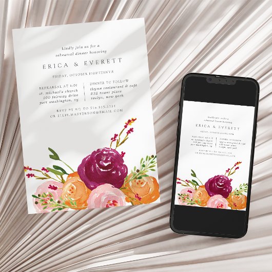 Harvest Bouquet Probe Dinner Einladung