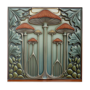 Harvest Crescendo Art Nouveau vintage Pilz Fliese