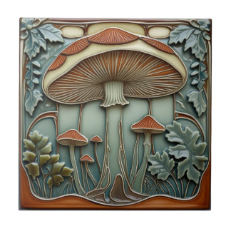 Harvest Crescendo Art Nouveau vintage Pilz Fliese