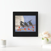 Harvest Crows Wall Clock Quadratische Wanduhr (Zuhause)