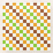 Harvest diagonal checkerboard pattern glasuntersetzer (Vorderseite)