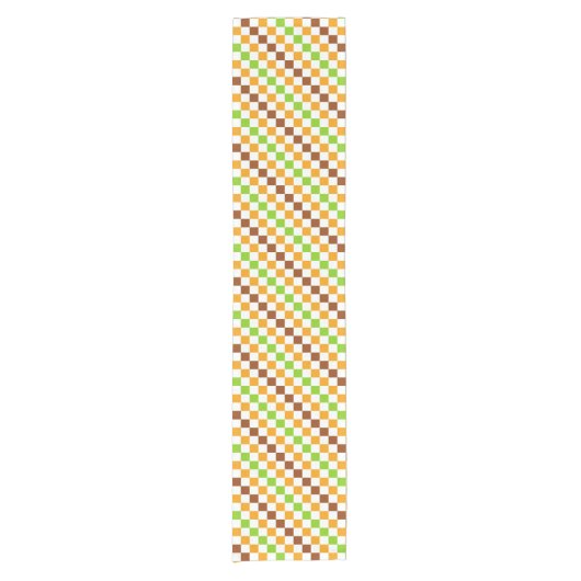 Harvest diagonal checkerboard pattern kurzer tischläufer (Vorderseite)