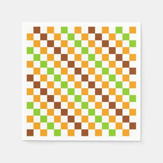 Harvest diagonal checkerboard pattern serviette (Vorderseite)