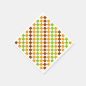 Harvest diagonal checkerboard pattern serviette (Ecke)