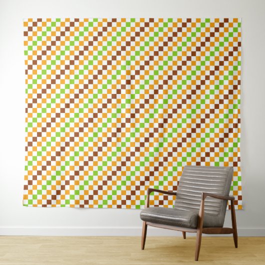Harvest diagonal checkerboard pattern wandteppich (Beispiel (Horizontal))
