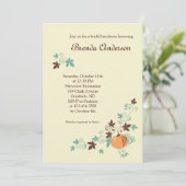 Harvest Fall Bridal Dusche Einladung (Stehend Vorderseite)