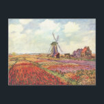 Harvest Fields - Monet Postkarte<br><div class="desc">This is an oil painting of a field to be Harvested.</div>