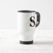 Harvest Floral Monogram Reisebecher (VorderseiteRechts)