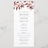 Harvest Foliage Hochzeitsprogramm Programm (Vorderseite)