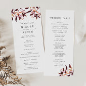 Harvest Foliage Hochzeitsprogramm Programm