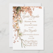Harvest Garland Script Elegante Hochzeit im Herbst Einladung (Vorderseite)