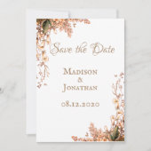 Harvest Garland Script Elegante Hochzeit im Herbst Save The Date (Vorderseite)