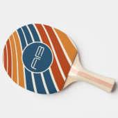 Harvest Gold 1970er Jahre Streifen Tischtennis Schläger (Seitenansicht)