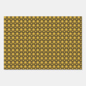 Harvest Gold Black Buffalo Heart Plaid Geschenkpapier Set (Vorderseite 3)
