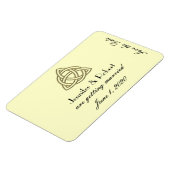 Harvest Gold Celtic Knot Save the Date Magnet (Linke Seite)