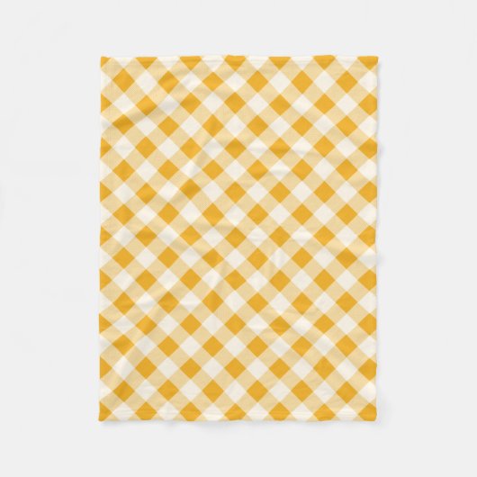 Harvest Gold Gingham Fleecedecke (Vorderseite)